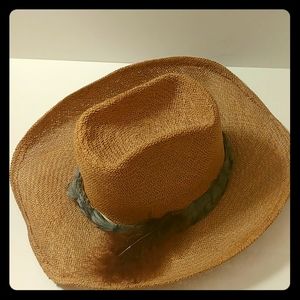 Vintage Straw Western hat 7 3/8